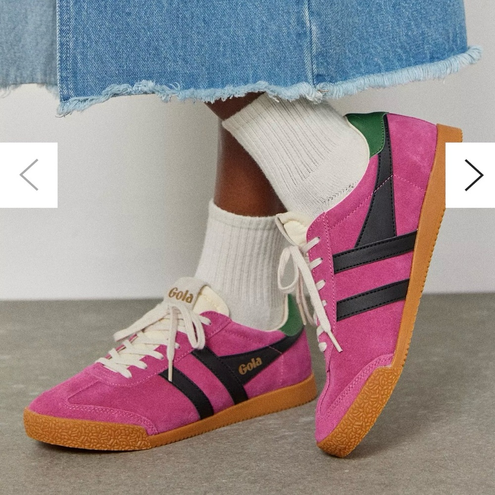 Gola Pink and Black Elan Sneakers